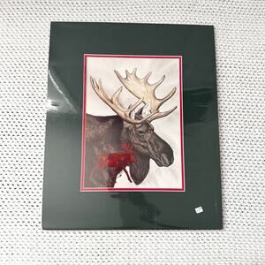 Carol Snow Seneca 1991 Signed Authentic Artwork Northwoods Warrior Moose Print